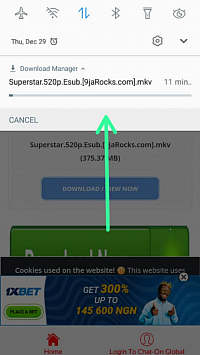 How to download on 9jarocks on instant GO (On the way) app